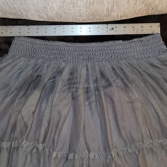Xxl grey elastic waist gothic skirt - Picture 3 of 8
